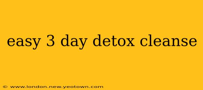 easy 3 day detox cleanse