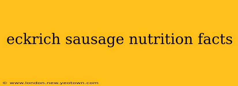eckrich sausage nutrition facts