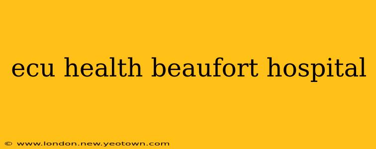 ecu health beaufort hospital