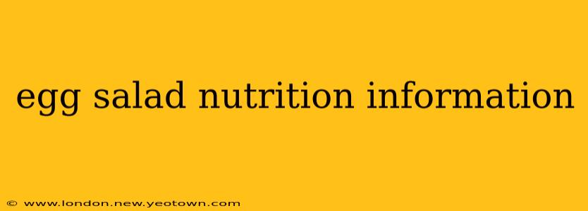 egg salad nutrition information