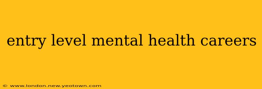 entry level mental health careers