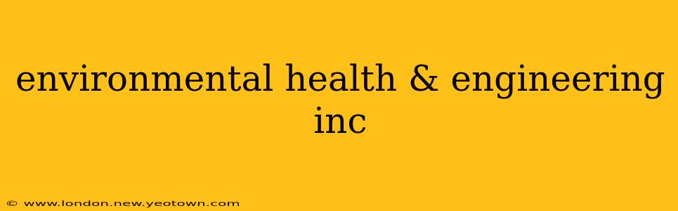 environmental health & engineering inc