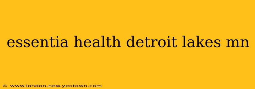 essentia health detroit lakes mn