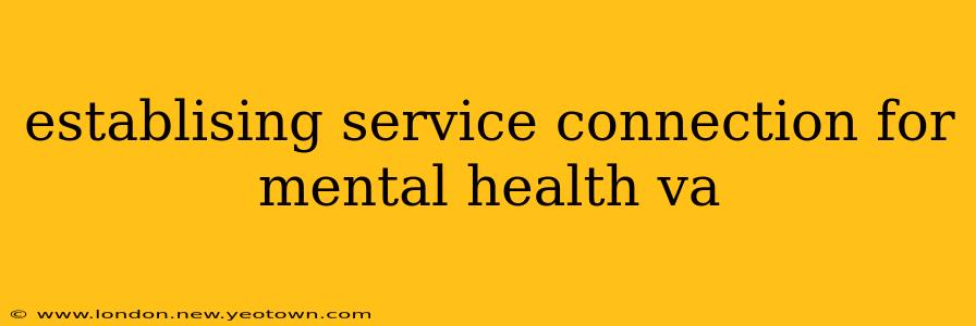 establising service connection for mental health va