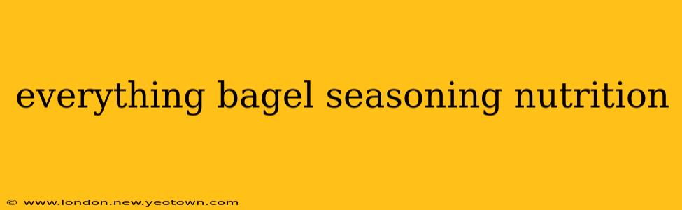 everything bagel seasoning nutrition