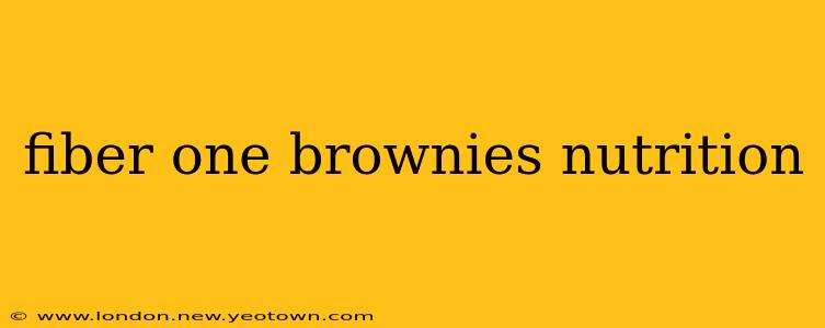 fiber one brownies nutrition