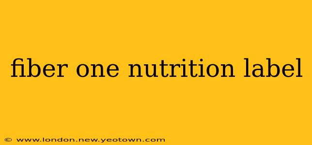 fiber one nutrition label