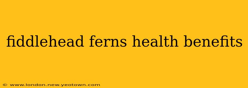 fiddlehead ferns health benefits