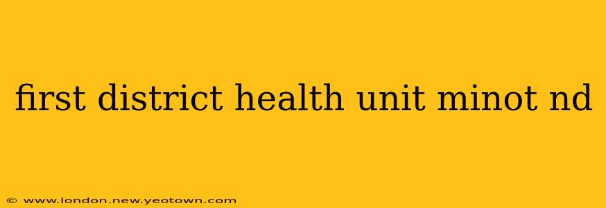 first district health unit minot nd
