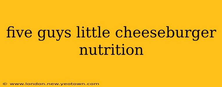 five guys little cheeseburger nutrition