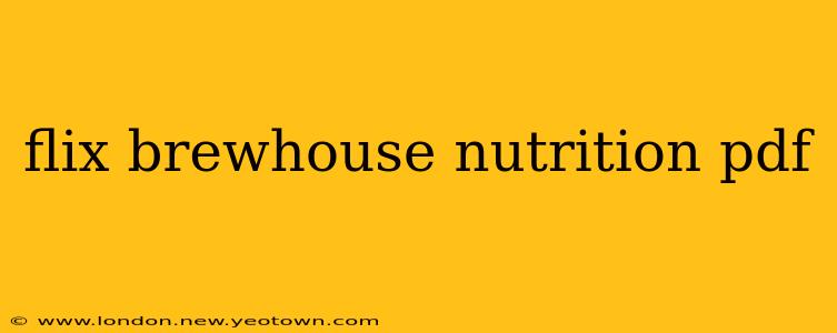 flix brewhouse nutrition pdf