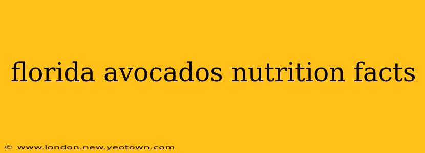 florida avocados nutrition facts
