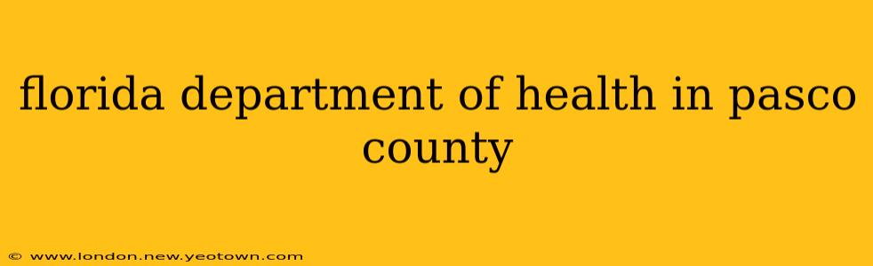florida department of health in pasco county