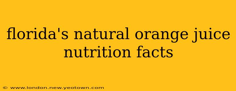 florida's natural orange juice nutrition facts