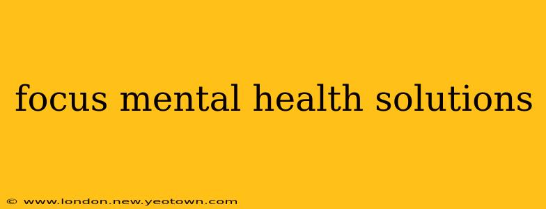 focus mental health solutions