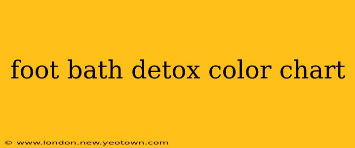 foot bath detox color chart