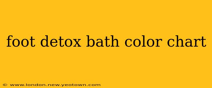 foot detox bath color chart