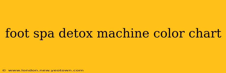 foot spa detox machine color chart