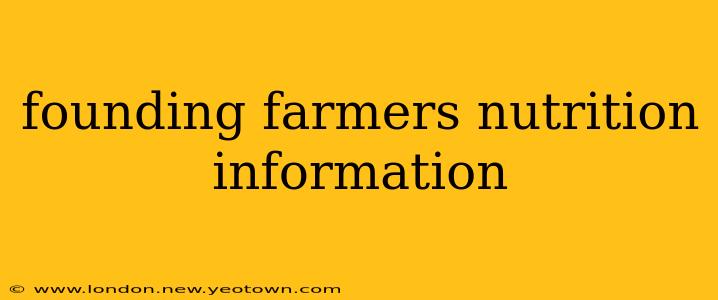 founding farmers nutrition information