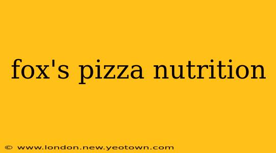 fox's pizza nutrition