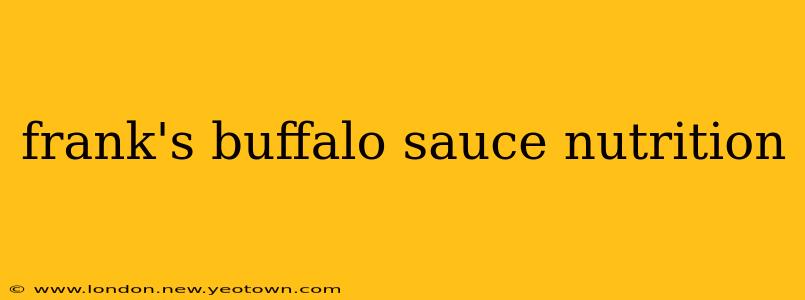 frank's buffalo sauce nutrition