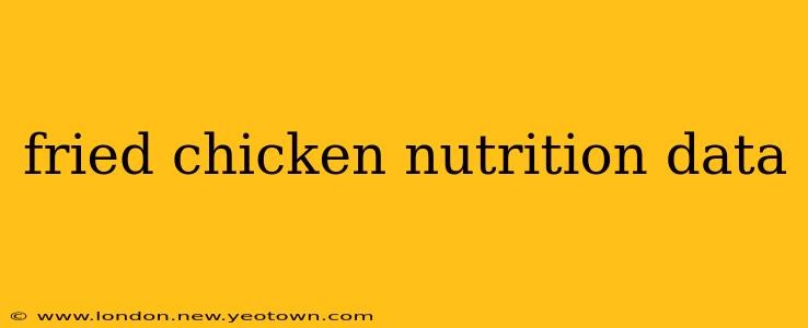 fried chicken nutrition data