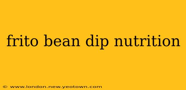 frito bean dip nutrition