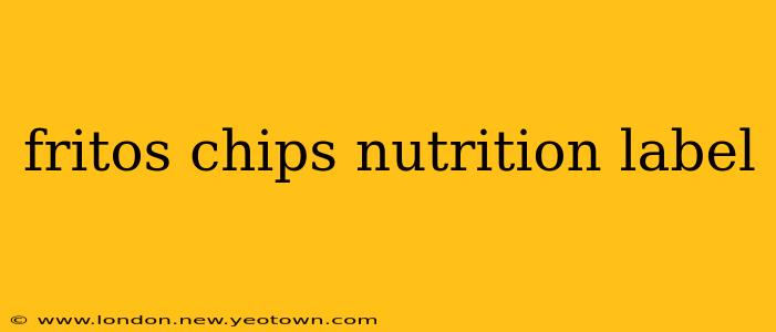 fritos chips nutrition label