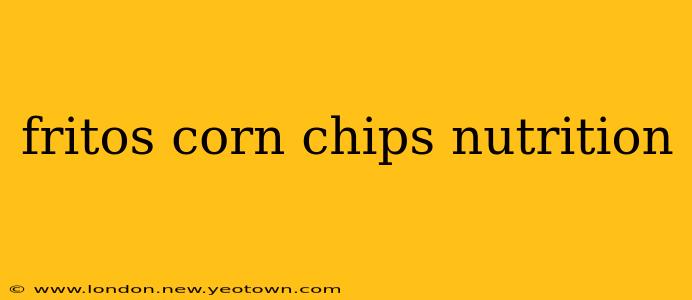 fritos corn chips nutrition