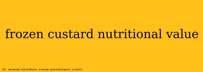 frozen custard nutritional value