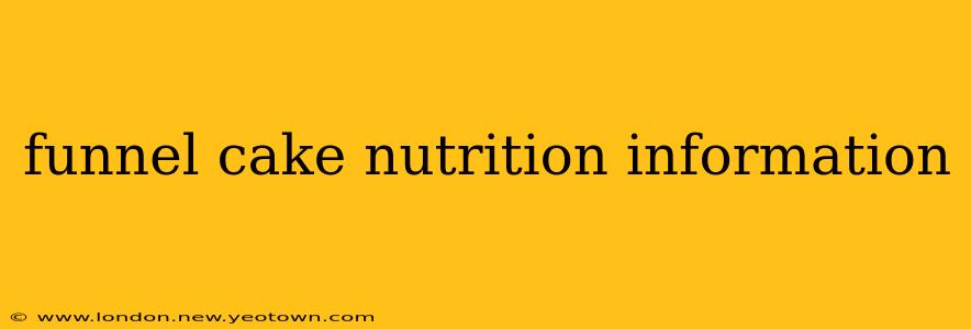 funnel cake nutrition information