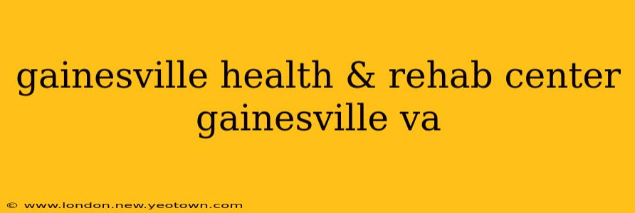 gainesville health & rehab center gainesville va
