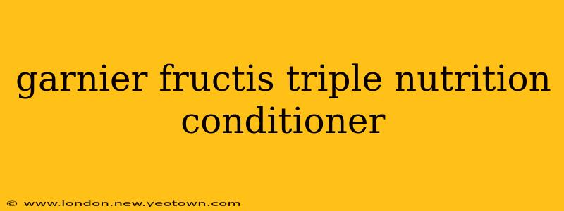 garnier fructis triple nutrition conditioner