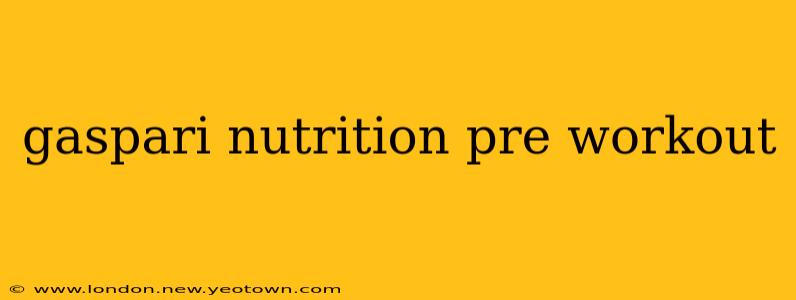 gaspari nutrition pre workout