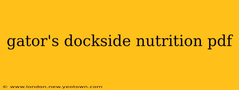 gator's dockside nutrition pdf