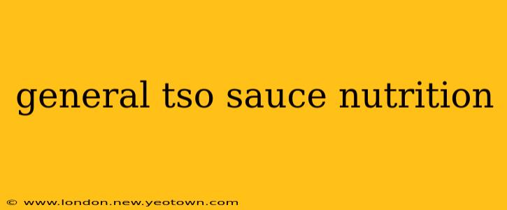 general tso sauce nutrition