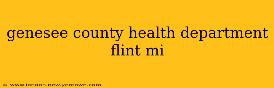 genesee county health department flint mi