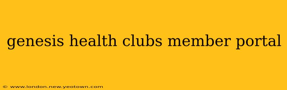 genesis health clubs member portal