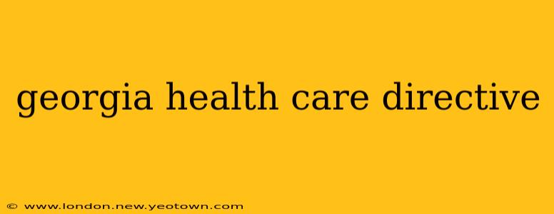 georgia health care directive