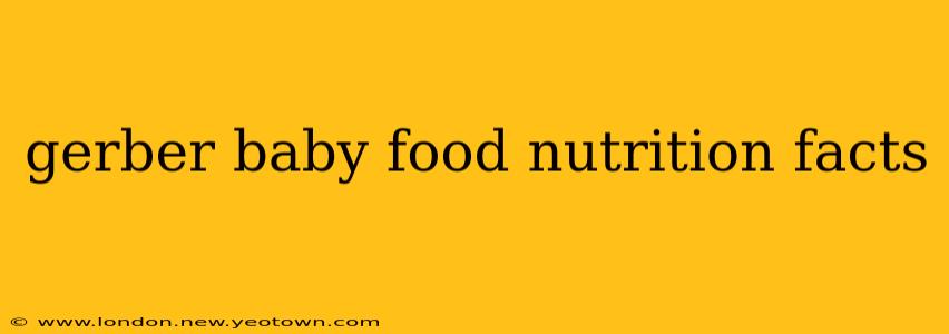 gerber baby food nutrition facts