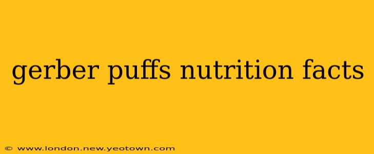 gerber puffs nutrition facts