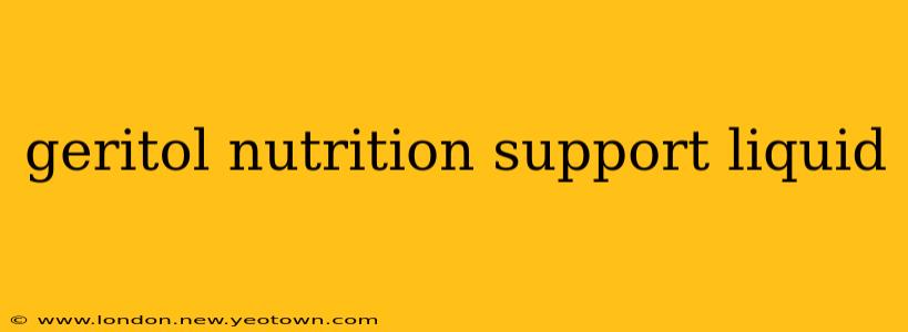 geritol nutrition support liquid