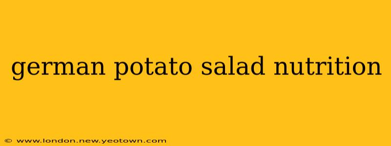 german potato salad nutrition