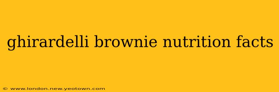 ghirardelli brownie nutrition facts