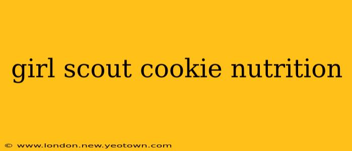 girl scout cookie nutrition