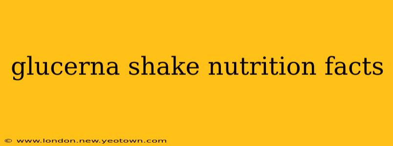 glucerna shake nutrition facts