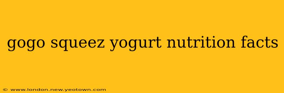 gogo squeez yogurt nutrition facts