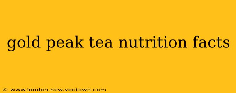 gold peak tea nutrition facts