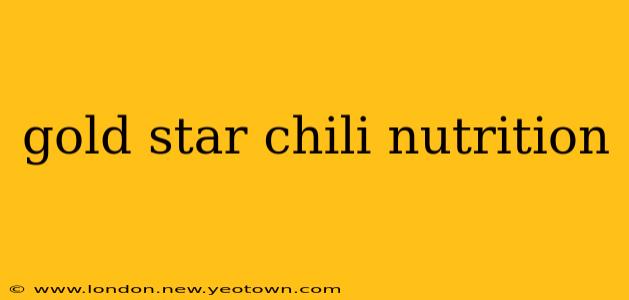 gold star chili nutrition