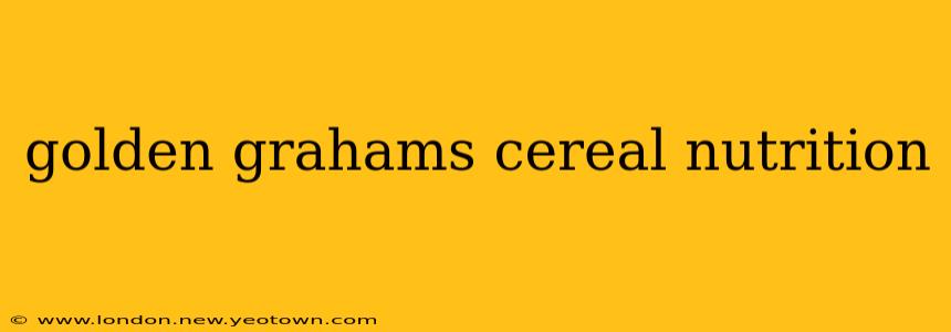 golden grahams cereal nutrition